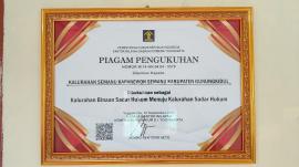 PENGUKUHAN KALURAHAN SEMANU SEBAGAI KALURAHAN BINAAN SADAR HUKUM